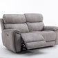 Seville Fabric Modular Recliner Sofa in grey with electric reclining and USB ports.