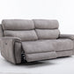 Seville Fabric Modular Recliner Sofa in grey with electric reclining and USB ports.