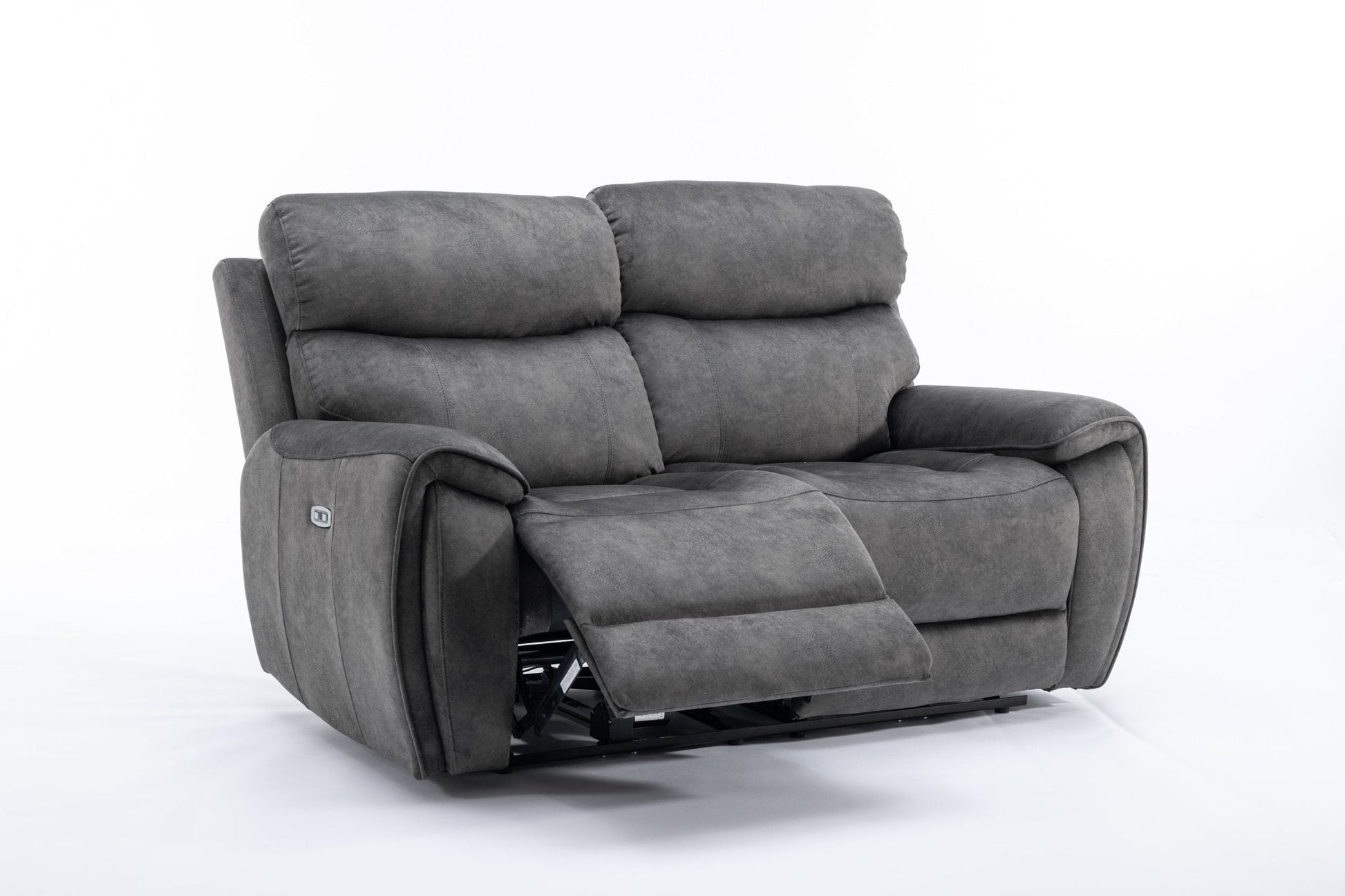 Seville Fabric Modular Recliner Sofa in grey with electric reclining feature.