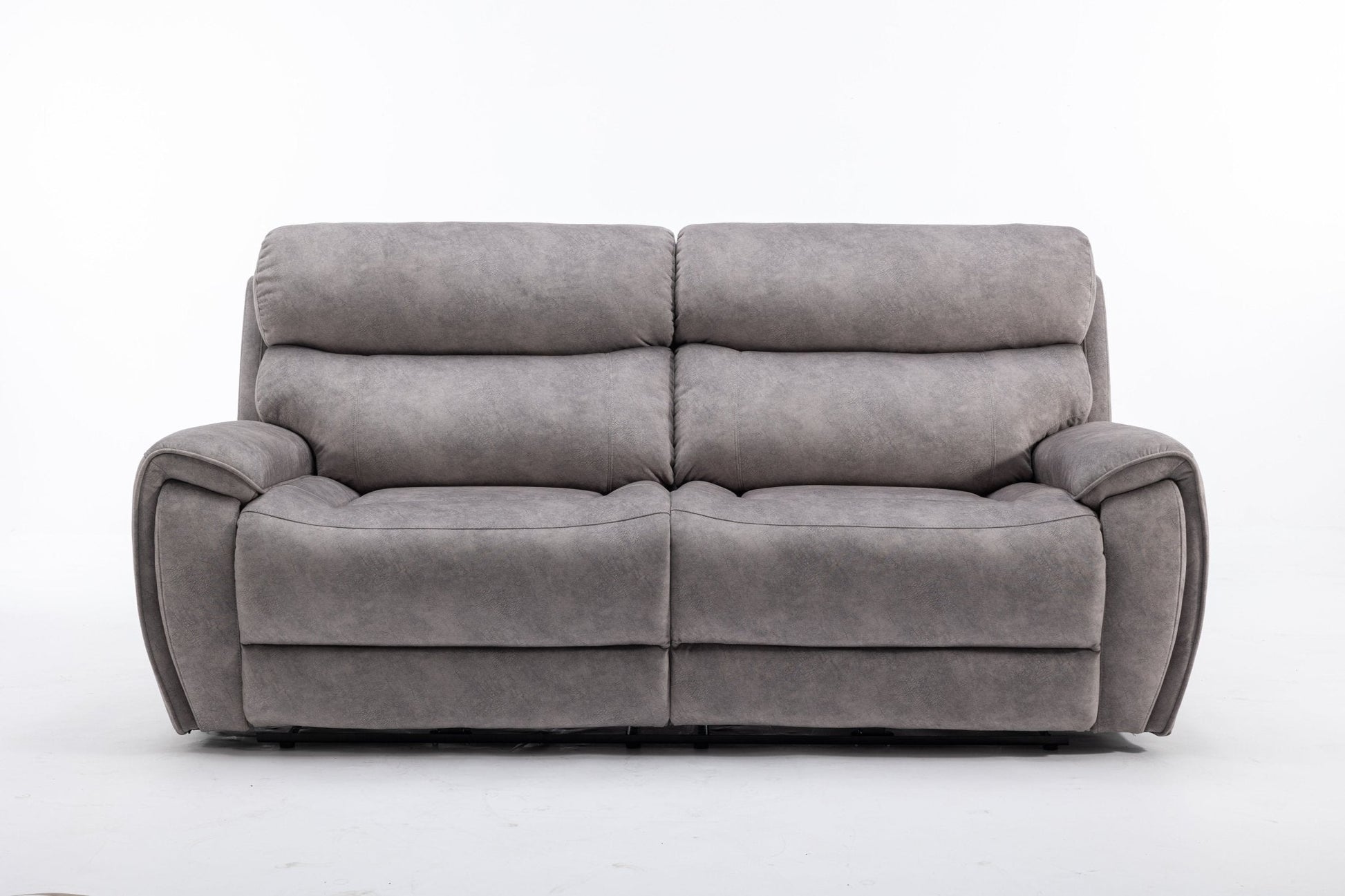 Seville Fabric Modular Recliner Sofa in stylish grey, showcasing electric reclining function.