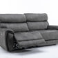 Seville Fabric Modular Recliner Sofa in grey with electric reclining and USB ports.