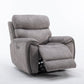 Seville Fabric Modular Recliner Sofa in grey with electric reclining and USB ports.