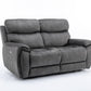 Seville Fabric Modular Recliner Sofa in grey with electric reclining and USB ports.