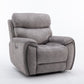 Seville Fabric Modular Recliner Sofa in grey with electric reclining and USB ports.