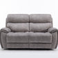 Seville Fabric Modular Recliner Sofa in grey with electric reclining and USB ports.