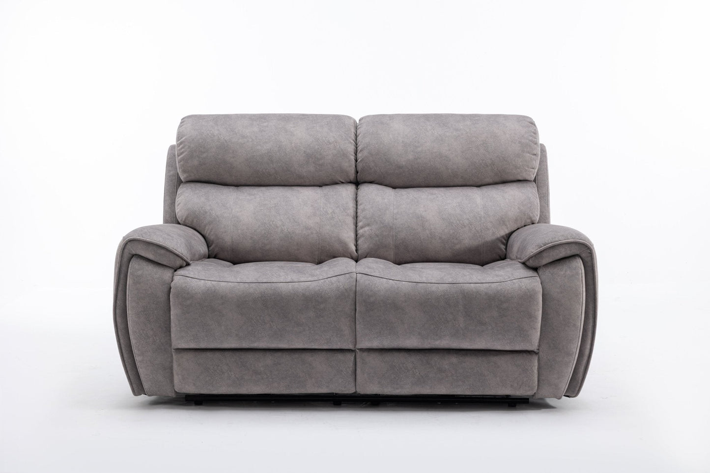 Seville Fabric Modular Recliner Sofa in grey with electric reclining and USB ports.