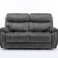 Seville Fabric Modular Recliner Sofa in grey, featuring electric reclining and USB ports.