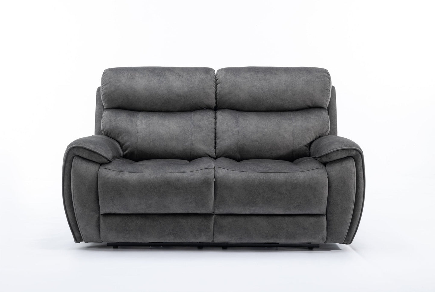 Seville Fabric Modular Recliner Sofa in grey, featuring electric reclining and USB ports.