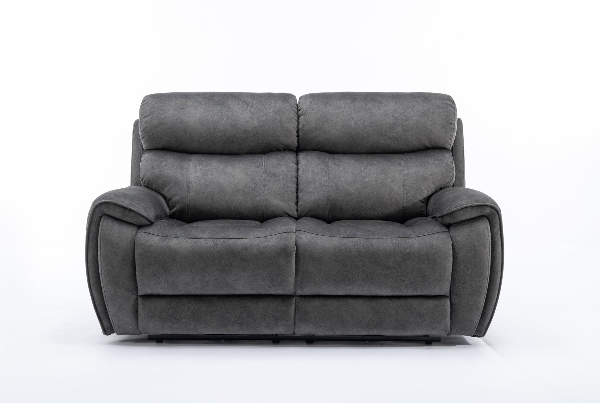 Seville Fabric Modular Recliner Sofa in grey, featuring electric reclining and USB ports.