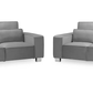 Sloane Fabric Sofa Collection in grey, showcasing modern bulky design and comfort.