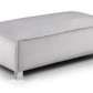 Sloane Fabric Sofa Collection grey velvet ottoman.