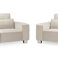 Sloane Fabric Sofa Collection in cream, offering comfort and durability with bulky design.