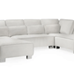 Sloane Plush Velvet U Shape Sofa in cream, durable and comfortable design.