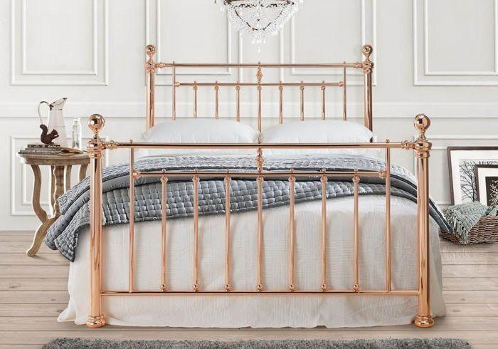 Alexander Rose Gold Metal Bed FrameLakeland Sofa Warehouse 