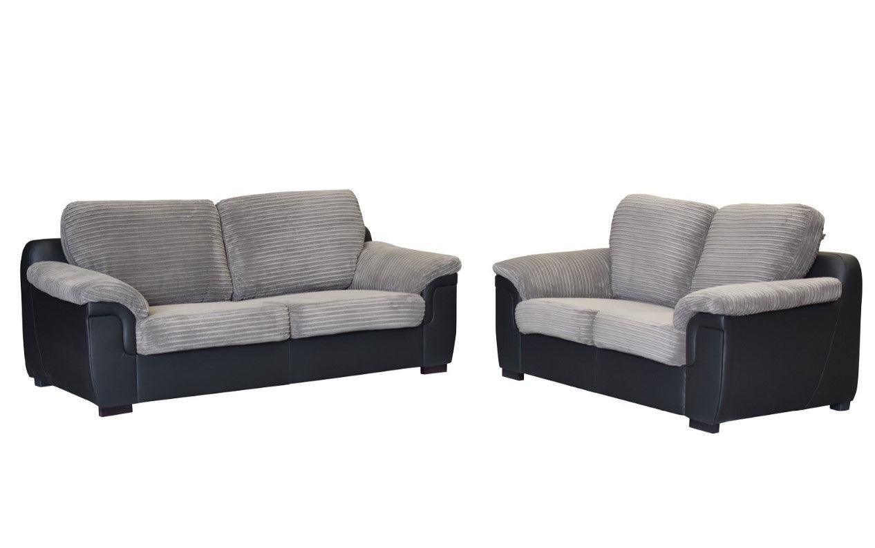 Alston Grey Jumbo Cord Fabric SofaSuites and sofasLakeland Sofa Warehouse 