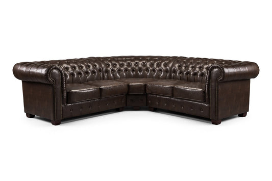 Antique Chesterfield Leather Full Corner SofaSuites and sofasLakeland Sofa Warehouse 