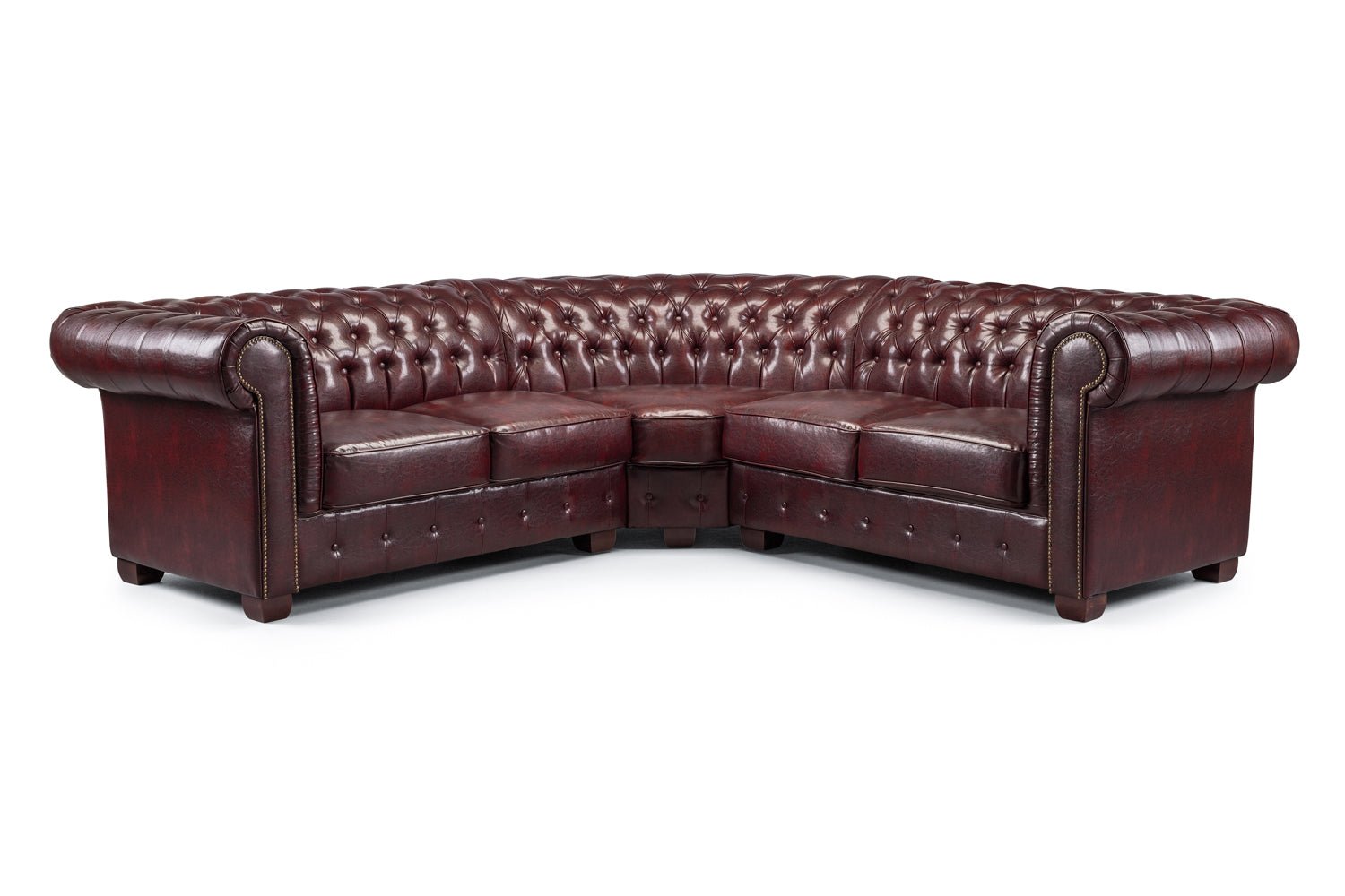 Antique Chesterfield Leather Full Corner SofaSuites and sofasLakeland Sofa Warehouse 