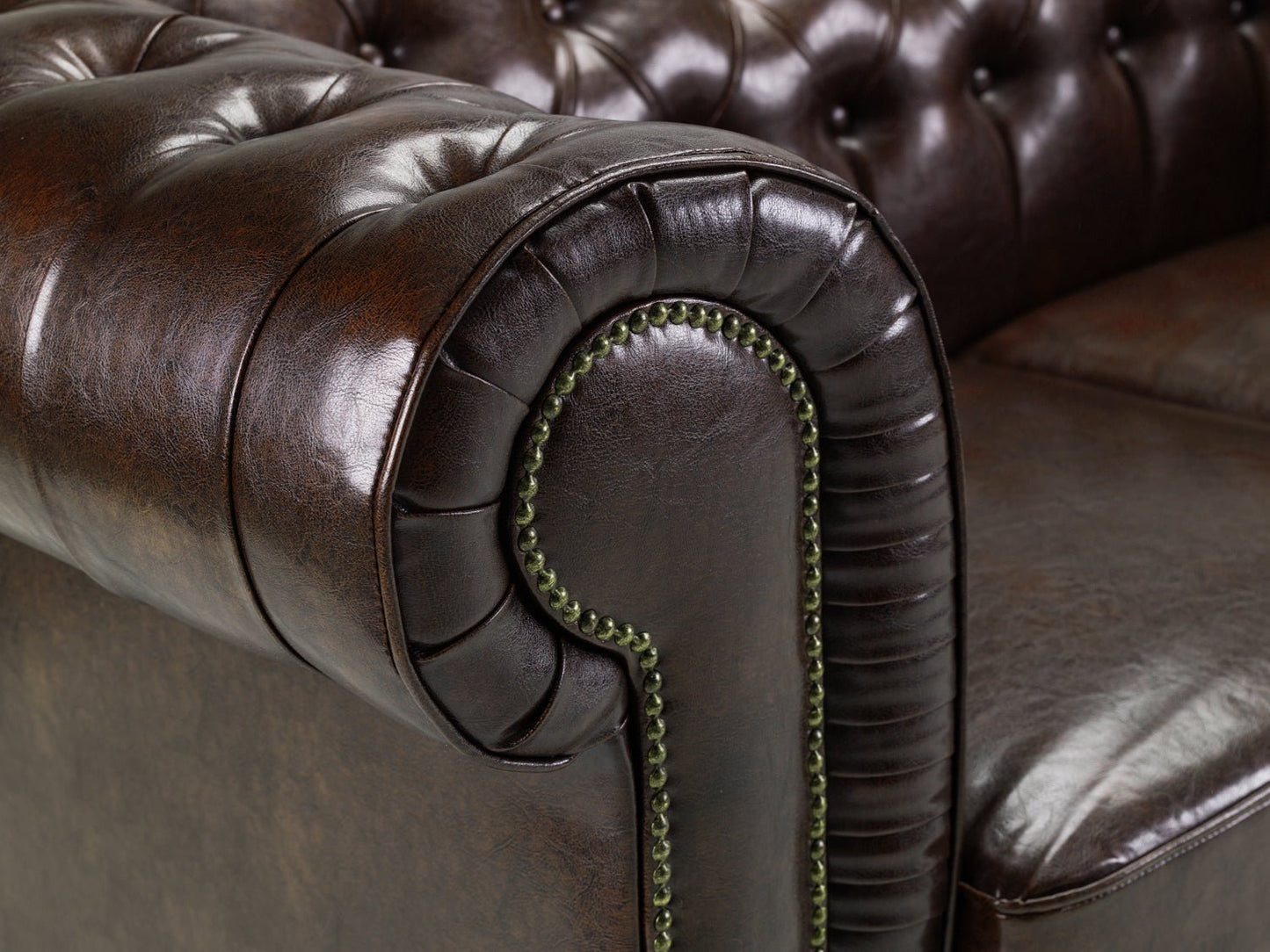 Antique Chesterfield Leather Full Corner SofaSuites and sofasLakeland Sofa Warehouse 