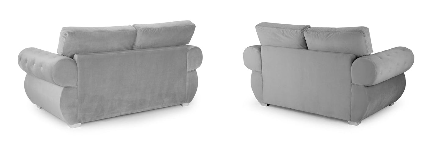 Barrow Fabric Sofa Set in SilverSuites and sofasLakeland Sofa Warehouse 