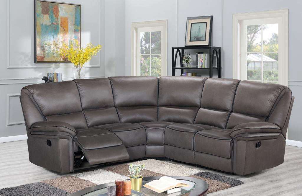 Bassenthwaite Grey Suede Fabric Recliner Corner SofaSuites and sofasLakeland Sofa Warehouse 