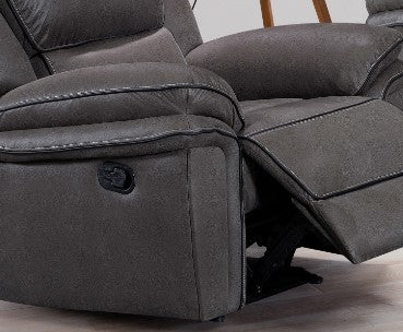Bassenthwaite Grey Suede Fabric Recliner Corner SofaSuites and sofasLakeland Sofa Warehouse 