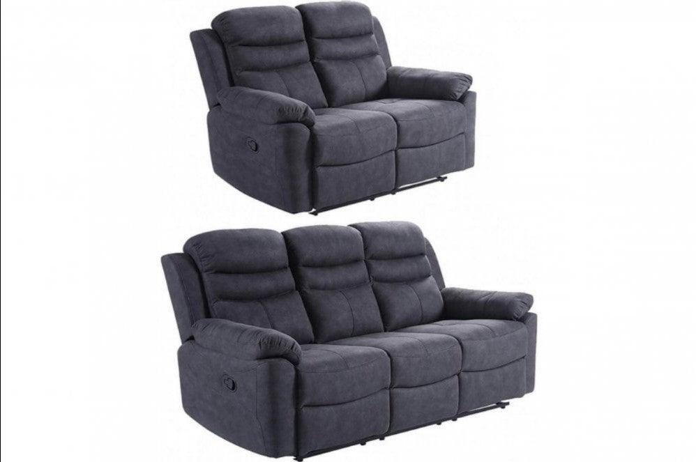 Caldbeck Gloucester Fabric Recliner Sofa Collection - CharcoalSuites and sofasLakeland Sofa Warehouse 