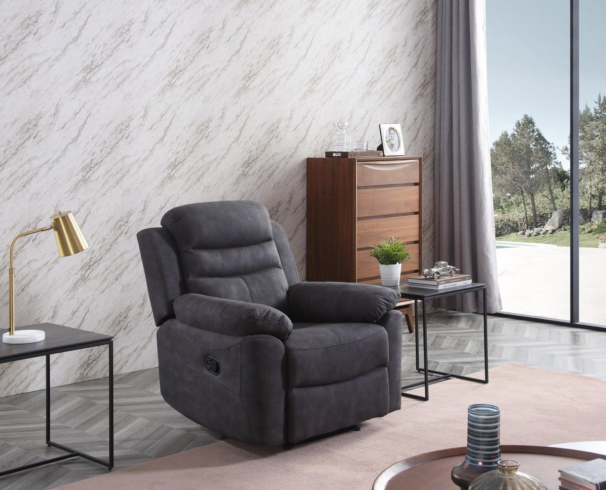 Caldbeck Gloucester Fabric Recliner Sofa Collection - CharcoalSuites and sofasLakeland Sofa Warehouse 