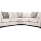 Calder Fabric Corner Sofa  - Platinum & StoneSuites and sofasLakeland Sofa Warehouse 