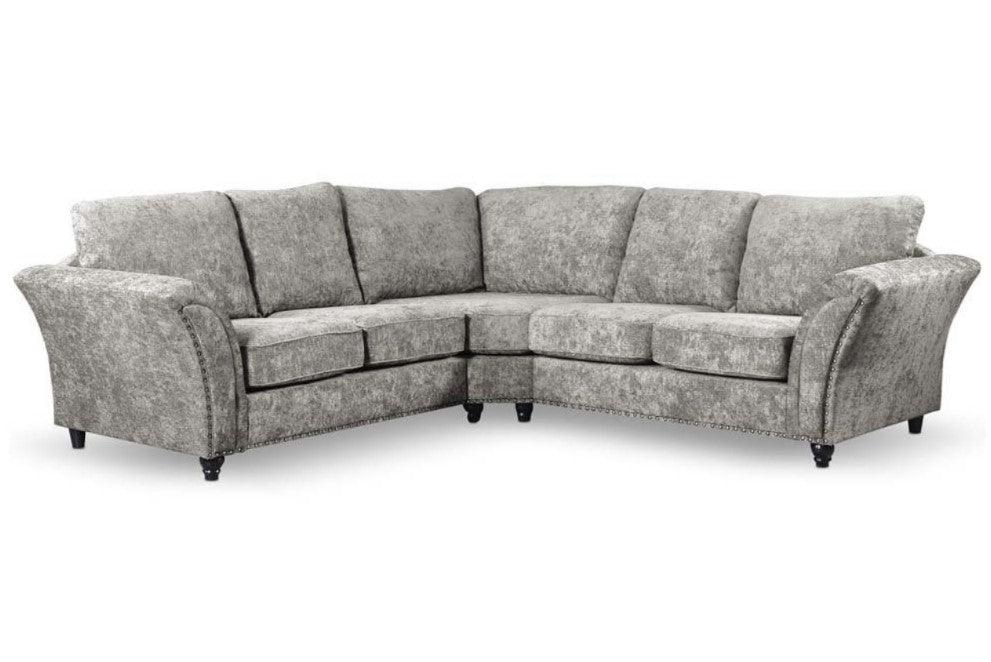 Calder Fabric Corner Sofa  - Platinum & StoneSuites and sofasLakeland Sofa Warehouse 