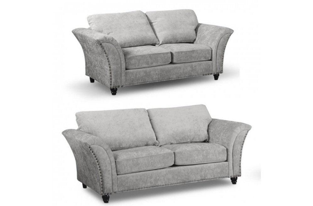 Calder Fabric Sofa Collection - Alaska Platinum & StoneSuites and sofasLakeland Sofa Warehouse 