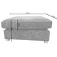 Carnabie U Shaped fabric footstool, dimensions labeled in centimeters, part of a corner sofa set.