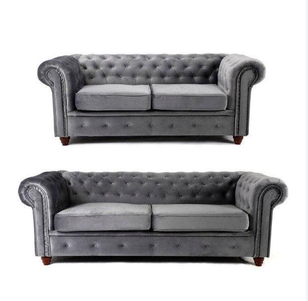 Chesterfield Infinity Velvet Fabric Sofa CollectionSuites and sofasLakeland Sofa Warehouse 