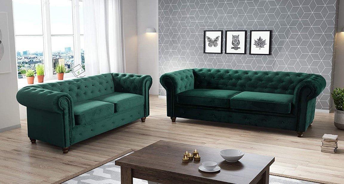 Chesterfield Infinity Velvet Fabric Sofa CollectionSuites and sofasLakeland Sofa Warehouse 