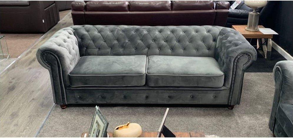 Chesterfield Infinity Velvet Fabric Sofa CollectionSuites and sofasLakeland Sofa Warehouse 