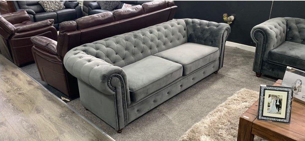 Chesterfield Infinity Velvet Fabric Sofa CollectionSuites and sofasLakeland Sofa Warehouse 