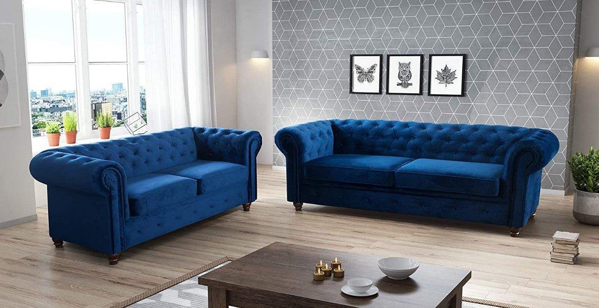 Chesterfield Infinity Velvet Fabric Sofa CollectionSuites and sofasLakeland Sofa Warehouse 