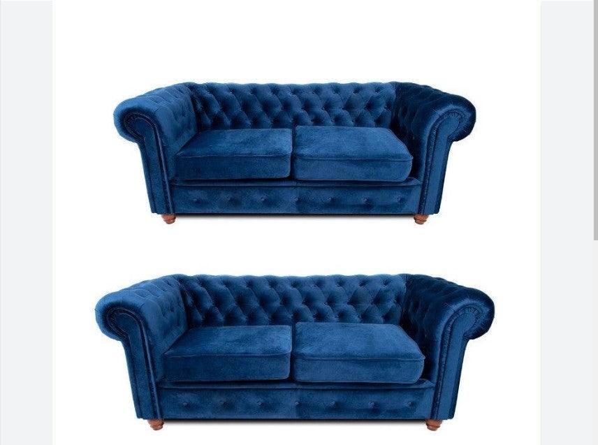 Chesterfield Infinity Velvet Fabric Sofa CollectionSuites and sofasLakeland Sofa Warehouse 