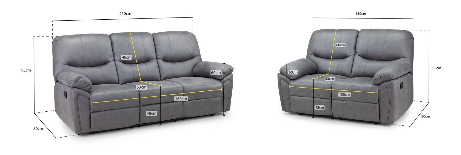 Dent Fabric Recliner Sofa SetSuites and sofasLakeland Sofa Warehouse 