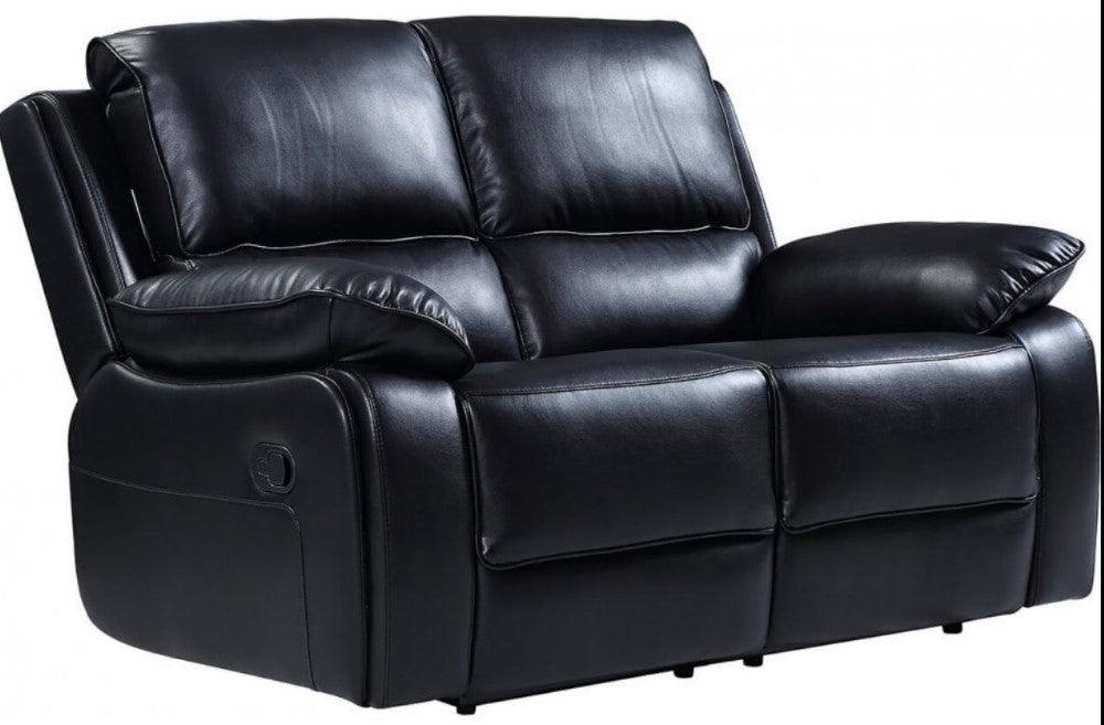 Harker Leather Recliner Sofa Set - BlackSuites and sofasLakeland Sofa Warehouse 