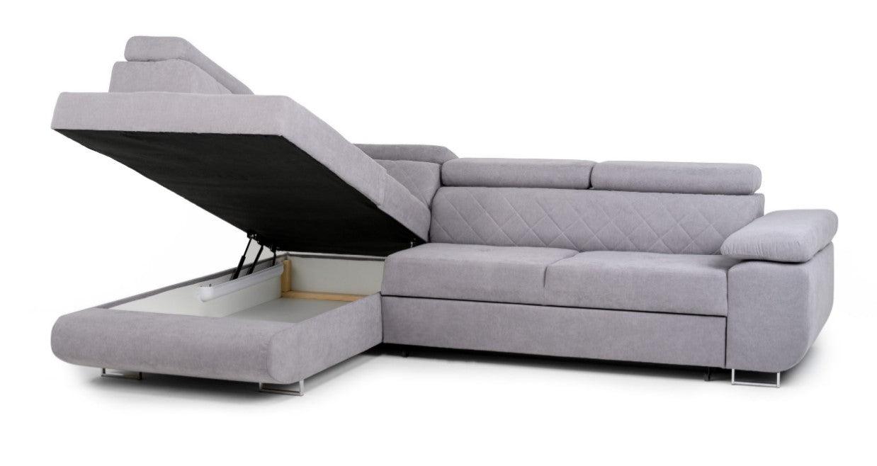 Hilton Storage Corner Sofa Bed With Headrestssofa bedLakeland Sofa Warehouse 