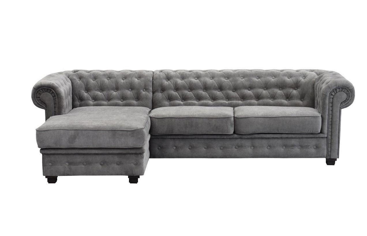 Ireby Chesterfield Corner sofa - GreySuites and sofasLakeland Sofa Warehouse 