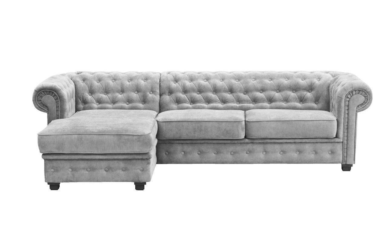 Ireby Chesterfield Corner sofa - GreySuites and sofasLakeland Sofa Warehouse 