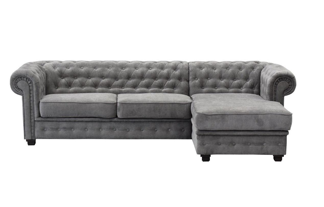 Ireby Chesterfield Corner sofa - GreySuites and sofasLakeland Sofa Warehouse 