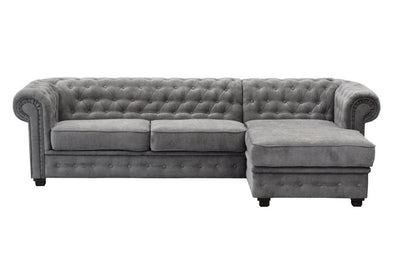 Ireby Chesterfield Corner sofa - GreySuites and sofasLakeland Sofa Warehouse 