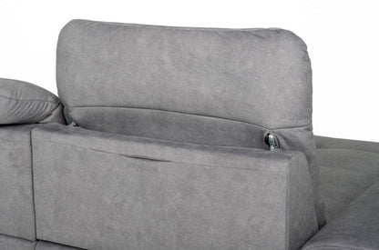 Mosedale Fabric Corner Sofa Bed - Greysofa bedLakeland Sofa Warehouse 