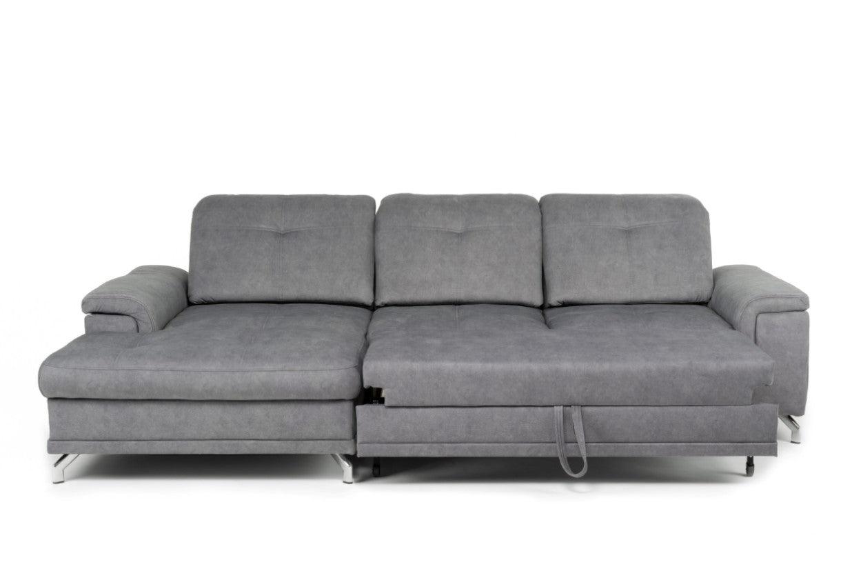 Mosedale Fabric Corner Sofa Bed - Greysofa bedLakeland Sofa Warehouse 