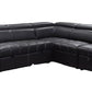 Nateby Black Leather Corner Sofa With Storage & OttomanSuites and sofasLakeland Sofa Warehouse 