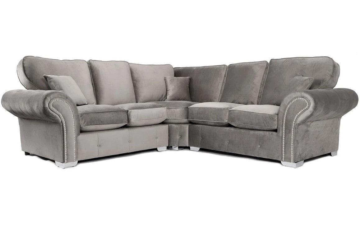 Orton Fabric Plush Grey Corner SofaSuites and sofasLakeland Sofa Warehouse 