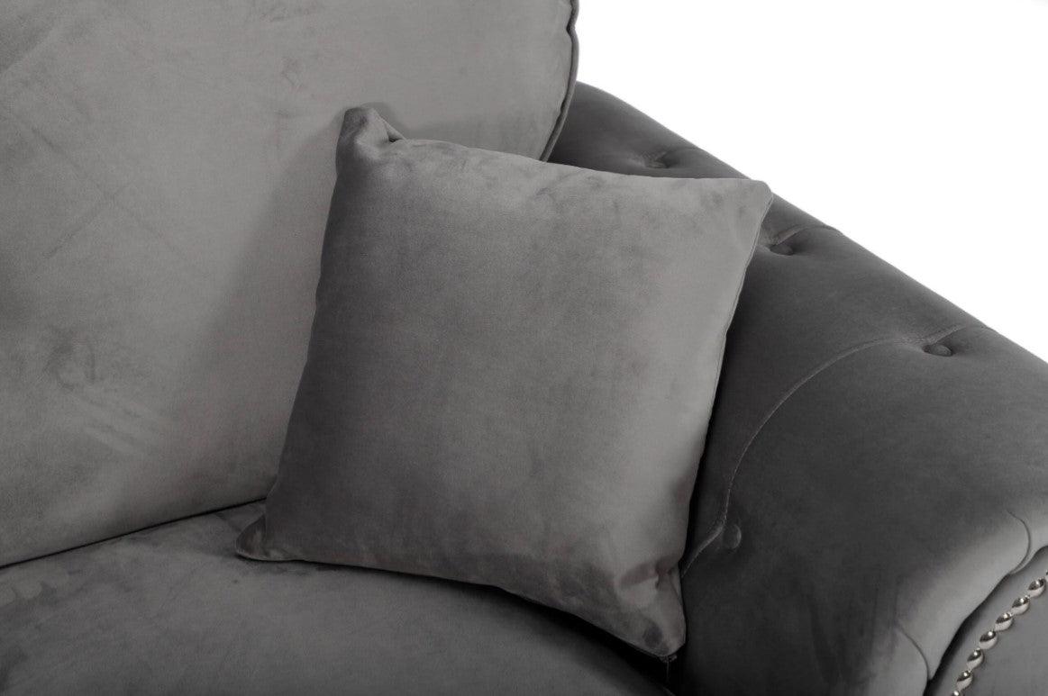 Orton Fabric Plush Grey Corner SofaSuites and sofasLakeland Sofa Warehouse 