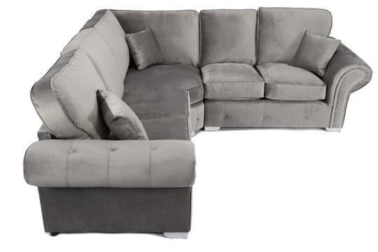Orton Fabric Plush Grey Corner SofaSuites and sofasLakeland Sofa Warehouse 